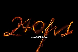 巧用Photoshop变形工具制作火焰艺术字教程