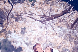 Photoshop调出蓝色梦幻效果的外景婚片教程