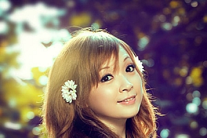 Photoshop调出紫蓝色可爱女孩图片处理教程