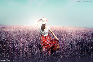 Photoshop调出唯美逆光效果的外景人像教程