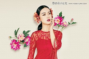 PS调色调出中国风唯美后期效果的室内人像照片