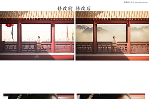 Photoshop调出暖黄色的古风人像效果图片调色教程