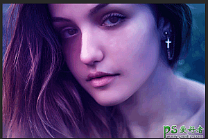 用photoshop双曲线给性感的国外美女人像磨皮教程