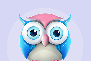 Photoshop绘制立体可爱的猫头鹰图标设计教程