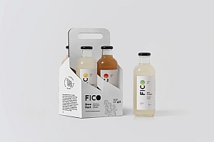 简约大气的FICO姜汁饮料包装设计欣赏