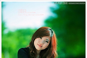 Photoshop调出夏季清新色调的外景草地女孩