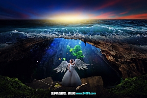 Photoshop合成创意主题风格的海底另类世界图片,效果非常特别