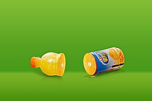 利用切开的橙子素材合成出被切开的果粒橙饮Photoshop合成教程