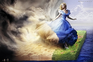 Photoshop制作打散的灰姑娘场景图片合成教程