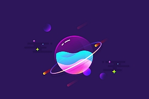 使用Photoshop绘制时尚半透明风格的星球效果