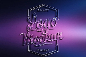 3D光泽效果Logo样机