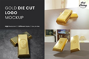 金砖金条logo样机