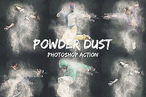 动感粉尘PS动作预设