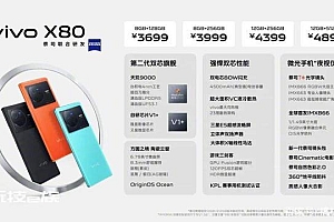 vivox80标准版发布,骁龙888旗舰降至3699元