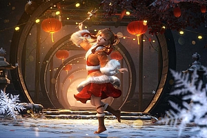 新秦时明月新国风新年春节壁纸