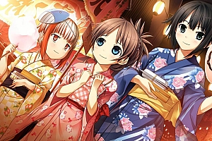 逛街的动漫少女电脑壁纸图片