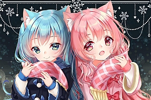 可爱的猫耳动漫女孩电脑壁纸