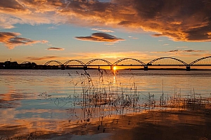 高清瑞典黄昏日落唯美桌面壁纸