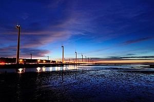 台湾高美湿地唯美风景桌面壁纸