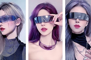 时尚美女美女拼图电脑壁纸