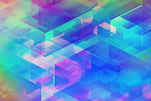 高清彩色3D方形背景电脑桌面壁纸