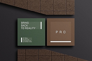 方形名片样机模板