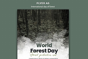 世界森林日传单模板