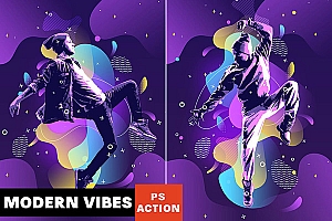 孟菲斯风格PS动作