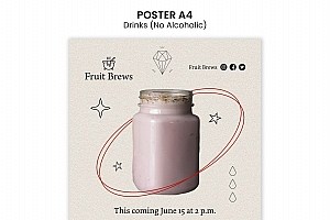 美味健康奶昔海报