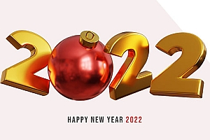 圣诞球装饰2022立体字