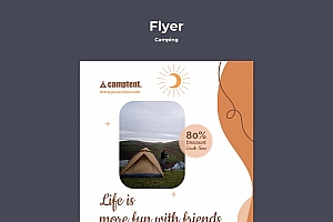 露营用品促销海报