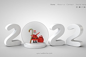 圣诞2022立体字