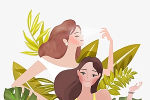 美女身体乳插画