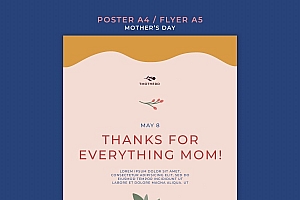 母亲节海报模板
