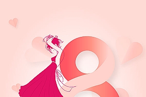 浪漫38女王节创意海报