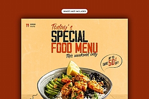 餐厅美食菜单横幅