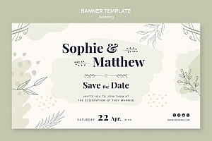 婚礼横幅模板设计