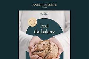 面包店宣传海报