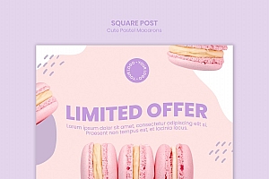 马卡龙甜品海报