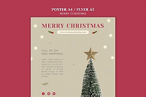 简约圣诞节海报