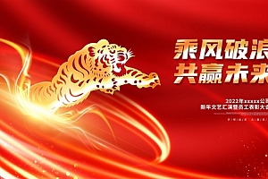新年员工表彰大会海报