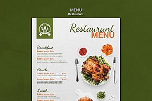 西餐厅菜单模板