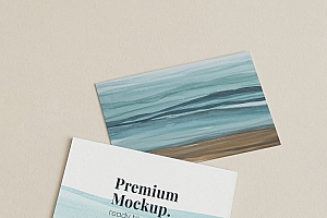 极简名片样机模板