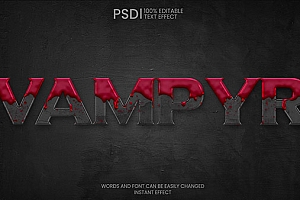 红色液体半覆盖金属字