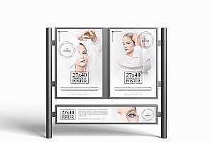 框架双海报样机