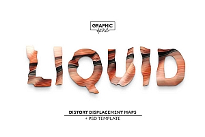 液体扭曲置换效果模板