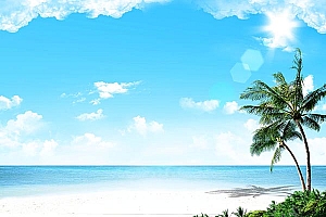 沙滩大海风光
