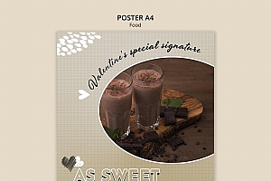 情人节甜品宣传海报