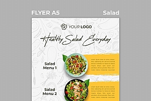 健康沙拉宣传单