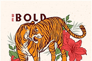 简约2022老虎插画